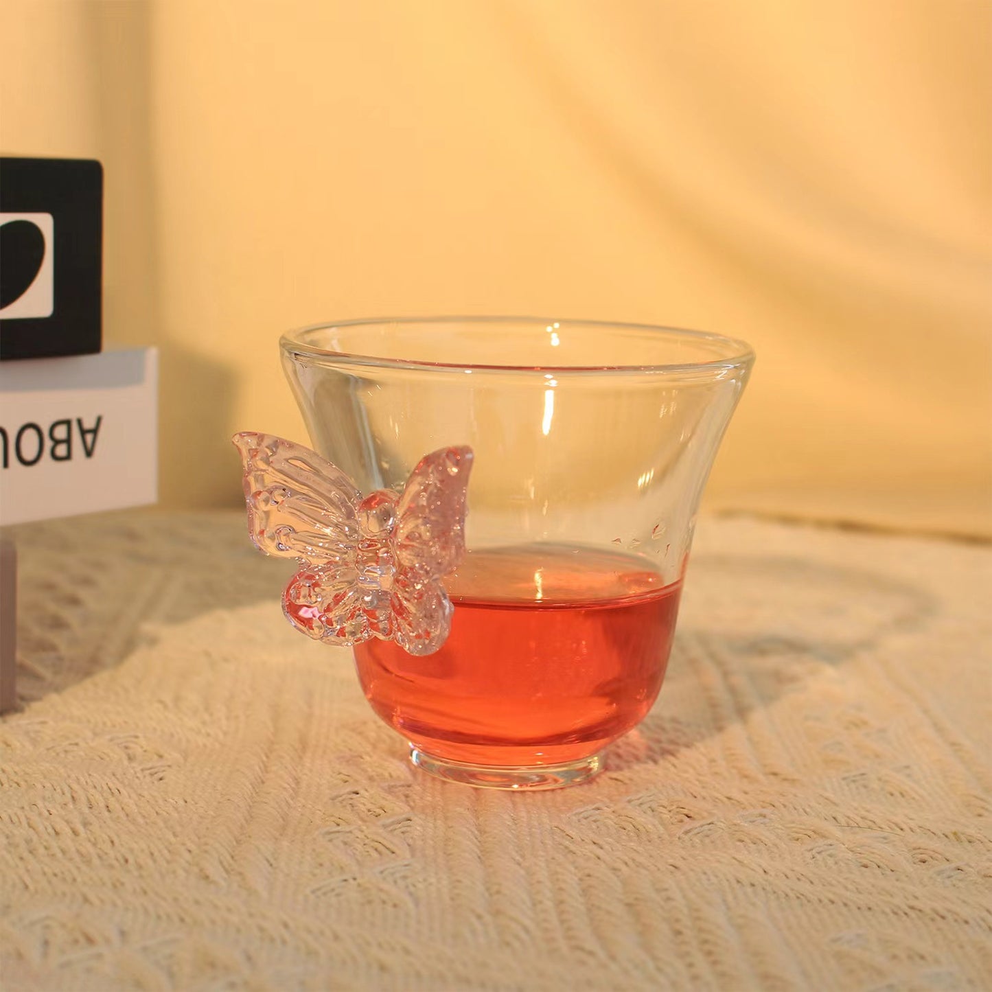 Spring butterfly cup pot set butterfly glass water cup